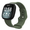 For Fitbit Versa 3 / Sense Silicone Watch Band, Size: L(Dark Green)