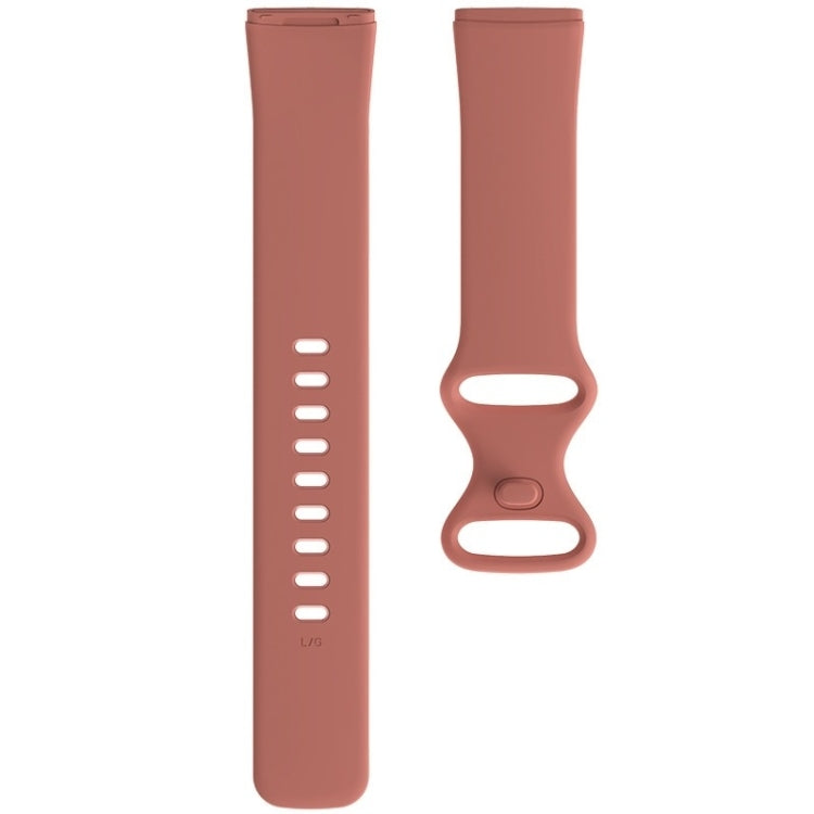 For Fitbit Versa 3 / Sense Silicone Watch Band, Size: L(Pink)