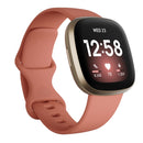 For Fitbit Versa 3 / Sense Silicone Watch Band, Size: L(Pink)