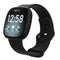 For Fitbit Versa 3 / Sense Silicone Watch Band, Size: L(Black)