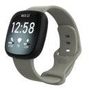 For Fitbit Versa 3 / Sense Silicone Watch Band, Size: L(Grey)
