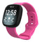 For Fitbit Versa 3 / Sense Silicone Watch Band, Size: L(Rose Red)