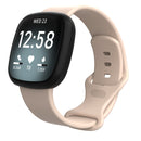 For Fitbit Versa 3 / Sense Silicone Watch Band, Size: L(Sand Pink)