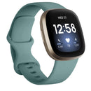 For Fitbit Versa 3 / Sense Silicone Watch Band, Size: L(Pine Needle Green)