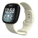 For Fitbit Versa 3 / Sense Silicone Watch Band, Size: L(Apricot)