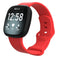 For Fitbit Versa 3 / Sense Silicone Watch Band, Size: L(Red)