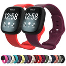 For Fitbit Versa 3 / Sense Silicone Watch Band, Size: L(Midnight Blue)