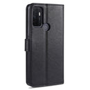 For OPPO A32 / A53 (2020) AZNS Sheepskin Texture Horizontal Flip Leather Case with Holder & Card Slots & Wallet(Black)