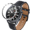 For Samsung Galaxy Watch 3 45mm Smart Watch Steel Bezel Ring, E Version(Silver Ring Black Letter)