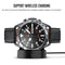 For Samsung Galaxy Watch 3 45mm Smart Watch Steel Bezel Ring, E Version(Silver Ring Black Letter)