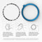 For Samsung Galaxy Watch 3 45mm Smart Watch Steel Bezel Ring, E Version(Silver Ring Black Letter)