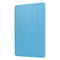 For Samsung Galaxy Tab A7 10.4 T500 TPU Silk Texture Three-fold Horizontal Flip Leather Case with Holder(Light Blue)