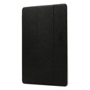 For Samsung Galaxy Tab A7 10.4 T500 TPU Silk Texture Three-fold Horizontal Flip Leather Case with Holder(Black)