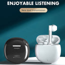 Fineblue J3 Pro TWS 5.0 Wireless Two Ear Bluetooth Headset with 650mAh Charging Cabin & Support Language Wakeup (Black)