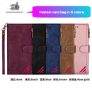 For Samsung Galaxy A20s Zipper Multi-card Slots Horizontal Flip PU Leather Case with Holder & Card Slots & Wallet & Lanyard & Photo Frame(Wine Red)
