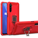 For OPPO Realme 6S Carbon Fiber Protective Case with 360 Degree Rotating Ring Holder(Red)
