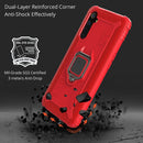 For OPPO Realme 6S Carbon Fiber Protective Case with 360 Degree Rotating Ring Holder(Red)
