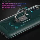 For OPPO Realme 6S Carbon Fiber Protective Case with 360 Degree Rotating Ring Holder(Green)