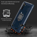 For OPPO Realme 6S Carbon Fiber Protective Case with 360 Degree Rotating Ring Holder(Blue)