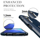 For OPPO Realme 6S Carbon Fiber Protective Case with 360 Degree Rotating Ring Holder(Blue)