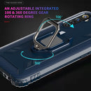 For OPPO Realme 6S Carbon Fiber Protective Case with 360 Degree Rotating Ring Holder(Blue)