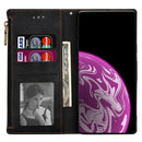 For Huawei Mate 10 Pro Zipper Multi-card Slots Horizontal Flip PU Leather Case with Holder & Card Slots & Wallet & Lanyard & Photo Frame(Black)