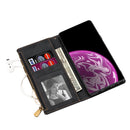 For Huawei Mate 10 Pro Zipper Multi-card Slots Horizontal Flip PU Leather Case with Holder & Card Slots & Wallet & Lanyard & Photo Frame(Black)