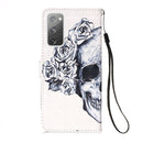 For Samsung Galaxy S20 FE 5G 3D Painting Horizontal Flip Leather Case with Holder & Card Slot & Lanyard(Skull)