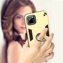 For OPPO Realme C11 Armour Series PC + TPU Protective Case with Ring Holder(Dark Green)