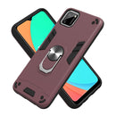 For OPPO Realme C11 Armour Series PC + TPU Protective Case with Ring Holder(Wnie Red)