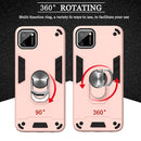 For OPPO Realme C11 Armour Series PC + TPU Protective Case with Ring Holder(Wnie Red)