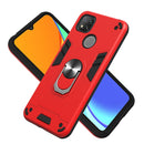 For Xiaomi Redmi 9C Armour Series PC + TPU Protective Case with Ring Holder(Red)