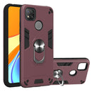 For Xiaomi Redmi 9C Armour Series PC + TPU Protective Case with Ring Holder(Wnie Red)