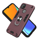 For Xiaomi Redmi 9C Armour Series PC + TPU Protective Case with Ring Holder(Wnie Red)