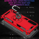 For Huawei Y8p Shockproof TPU + PC Protective Case with 360 Degree Rotating Holder(Blue)