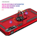 For Huawei Y8p Shockproof TPU + PC Protective Case with 360 Degree Rotating Holder(Blue)