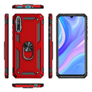 For Huawei Y8p Shockproof TPU + PC Protective Case with 360 Degree Rotating Holder(Blue)
