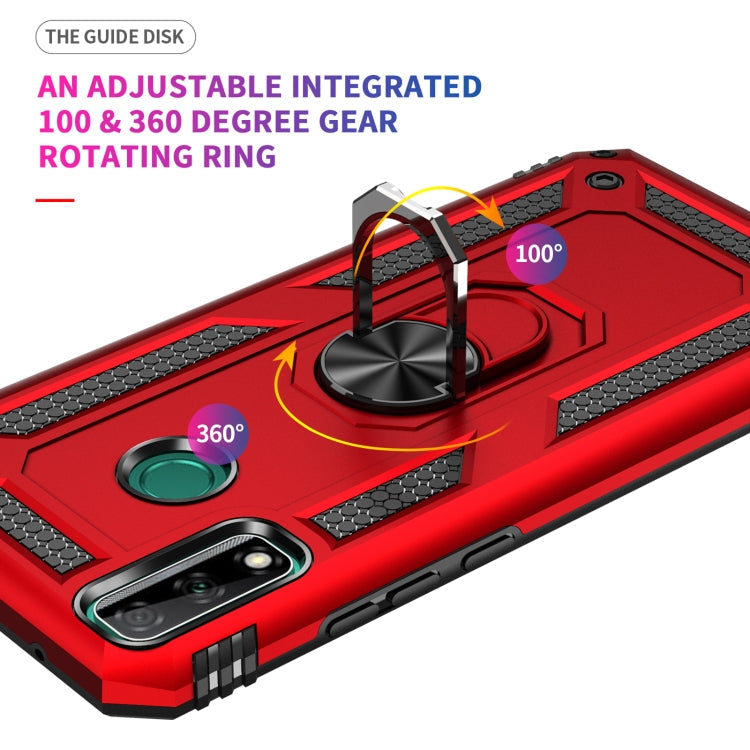 For Huawei Y8s Shockproof TPU + PC Protective Case with 360 Degree Rotating Holder(Gold)
