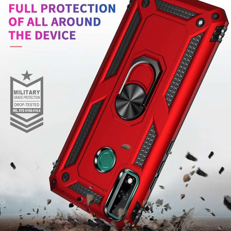 For Huawei Y8s Shockproof TPU + PC Protective Case with 360 Degree Rotating Holder(Gold)