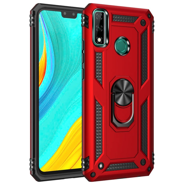For Huawei Y8s Shockproof TPU + PC Protective Case with 360 Degree Rotating Holder(Red)