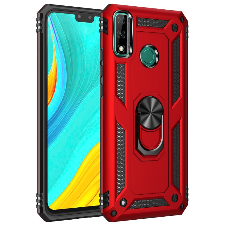 For Huawei Y8s Shockproof TPU + PC Protective Case with 360 Degree Rotating Holder(Red)