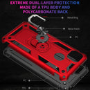 For Xiaomi Redmi 9C Shockproof TPU + PC Protective Case with 360 Degree Rotating Holder(Silver)