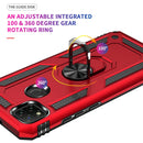 For Xiaomi Redmi 9C Shockproof TPU + PC Protective Case with 360 Degree Rotating Holder(Green)