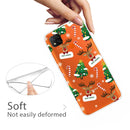 For Xiaomi Redmi 9C Christmas Series Transparent TPU Protective Case(Cane Deer)