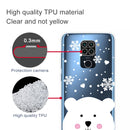 For Xiaomi Redmi Note 9 Christmas Series Transparent TPU Protective Case(Chubby White Bear)