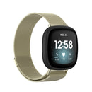 For Fitbit Versa 3 Milanese Watch Band, Size:S 202mm(Champagne Gold)