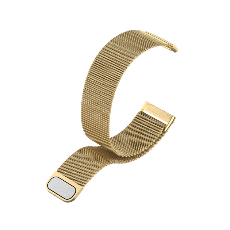 For Fitbit Versa 3 Milanese Watch Band, Size:L 230mm(Gold)