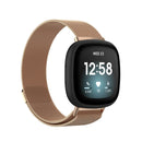 For Fitbit Versa 3 Milanese Watch Band, Size:L 230mm(Rose Gold)