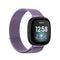 For Fitbit Versa 3 Milanese Watch Band, Size:L 230mm(Light Purple)