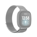 For Fitbit Versa 3 Milanese Watch Band, Size:L 230mm(Silver)